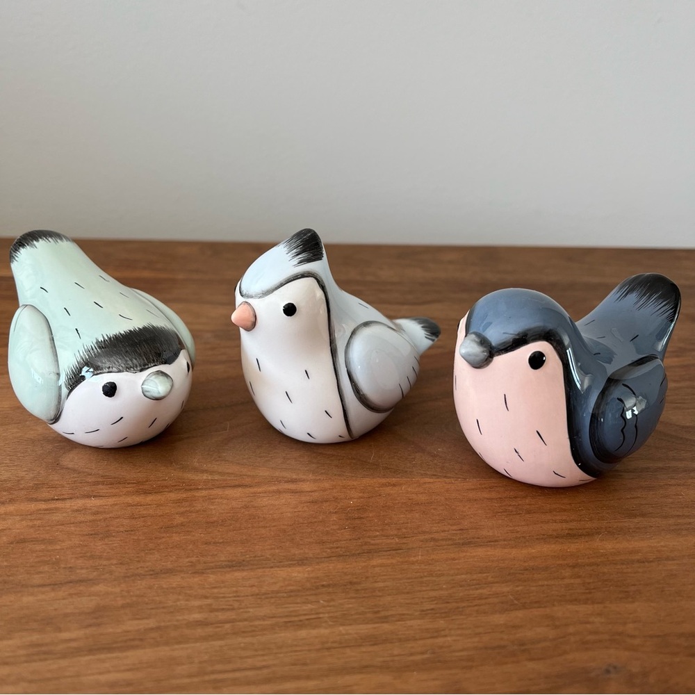 Bullseye Playground (Target) Ceramic Bird Set 2023: Tiered Tray Decor: Songbirds